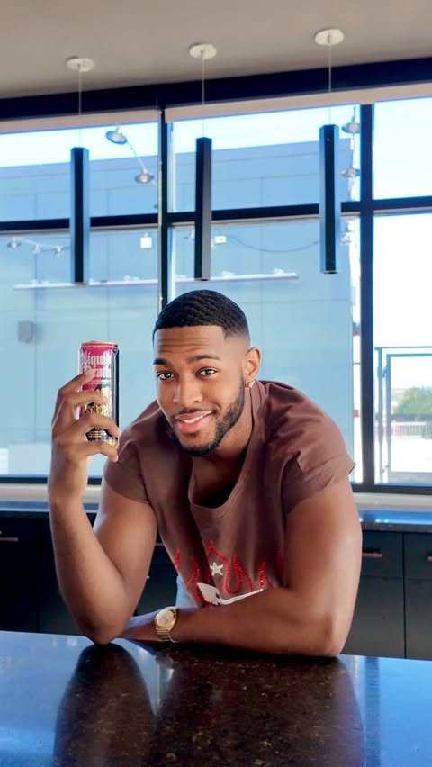 Instagram post by @deanthonyofficial for Liquid Death. Caption reads: New @liquiddeath sparkling energy just entered the....