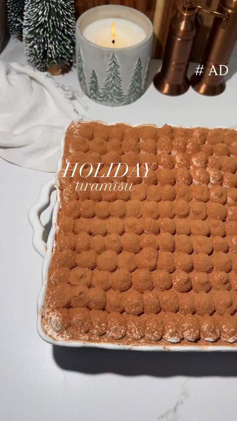 Instagram post by @thesapor for Shamrock Farms. Caption reads: Holiday Tiramisu made with @shamrockfarmsmilk....