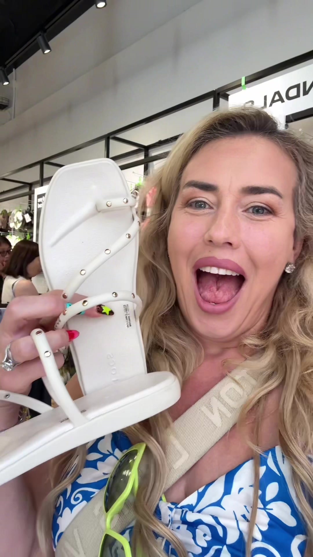 TikTok post by an influencer for Crocs. Caption reads: [...] feels like walking barefoot. @Crocs....