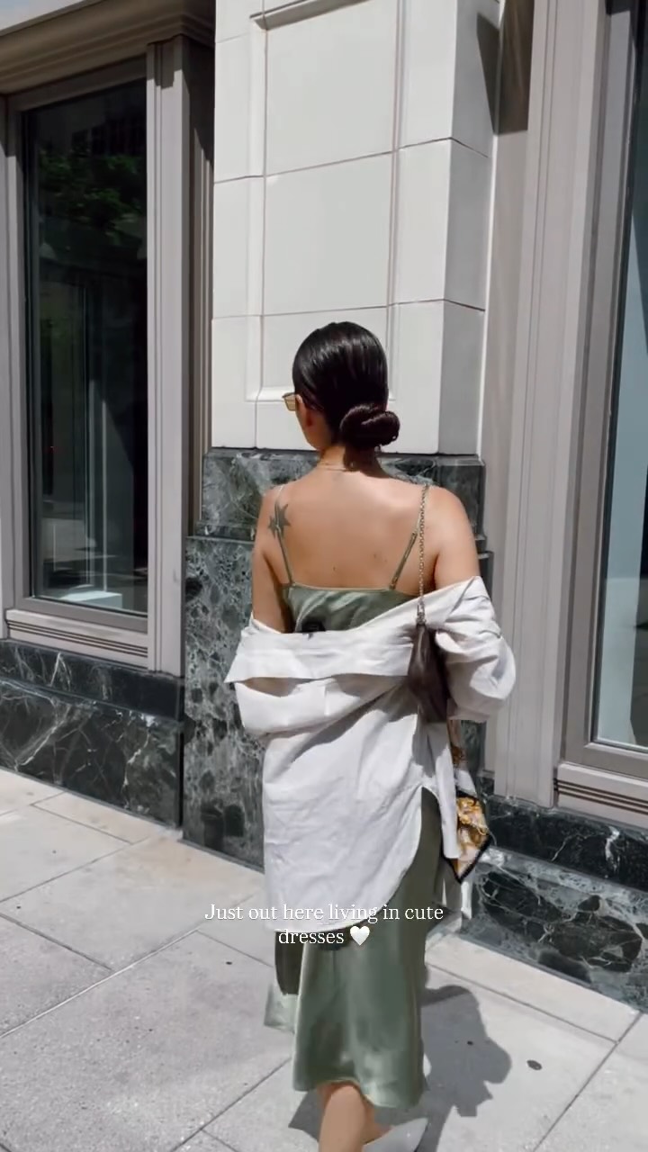 Instagram post by an influencer for Quince. Caption reads: From silk to linen, Quince just gets it!! 🌱 This....