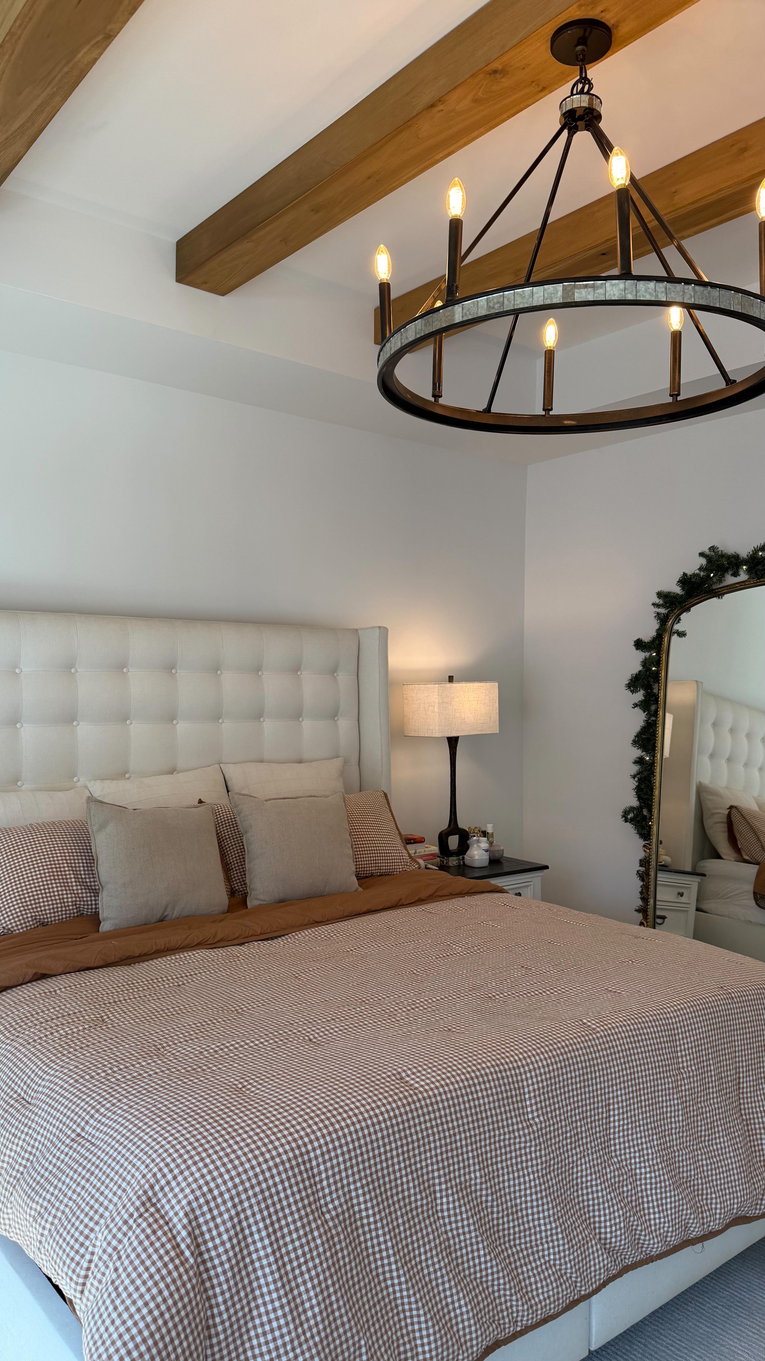 Instagram post by @fitbykiki for Avocado Green Mattress. Caption reads: comment BED for the 🔗 to our new non-toxic....