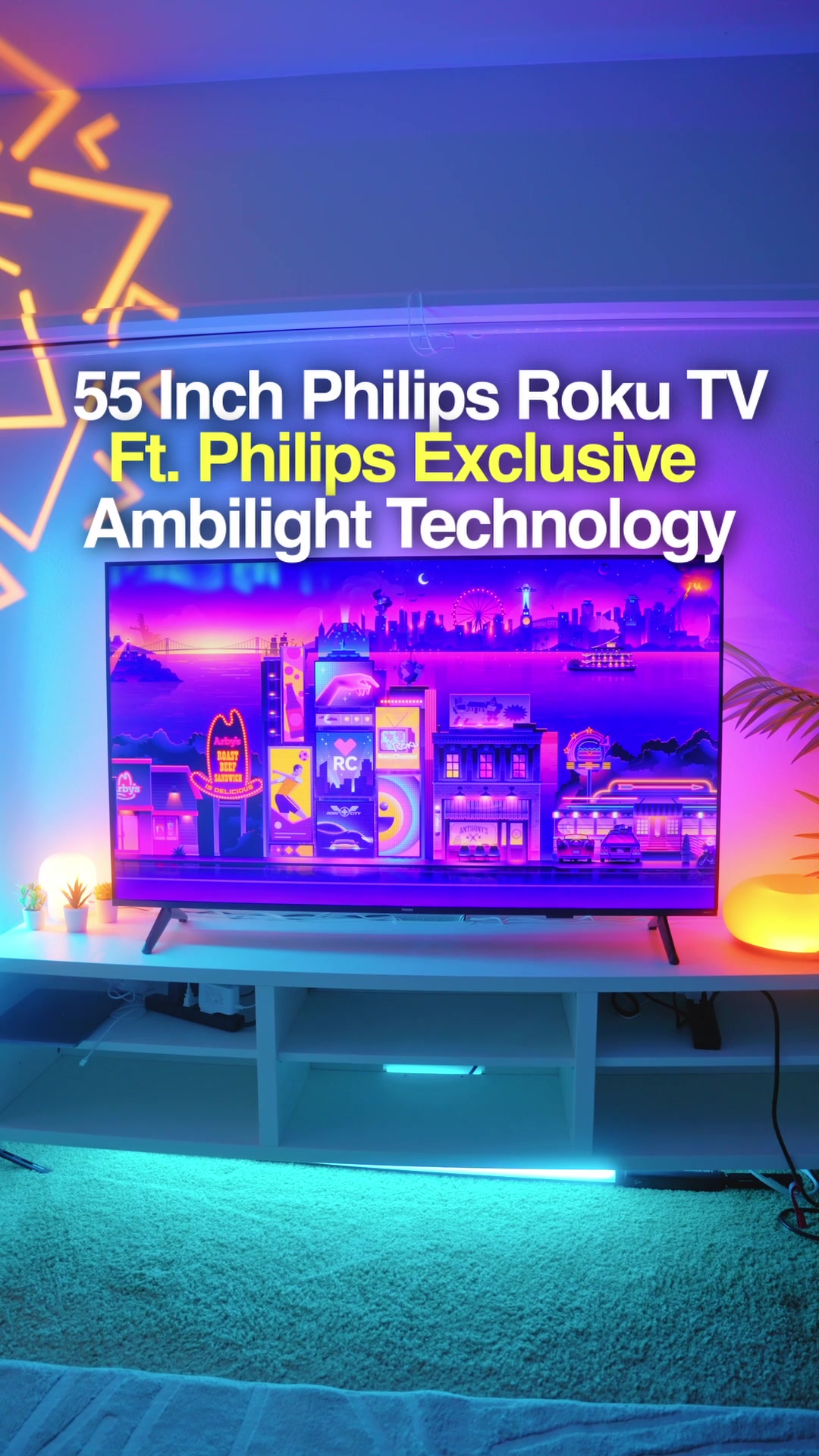 TikTok post by @chandler_gonzalez for Roku. Caption reads: [...] huge key component - A TV! So thankfully....