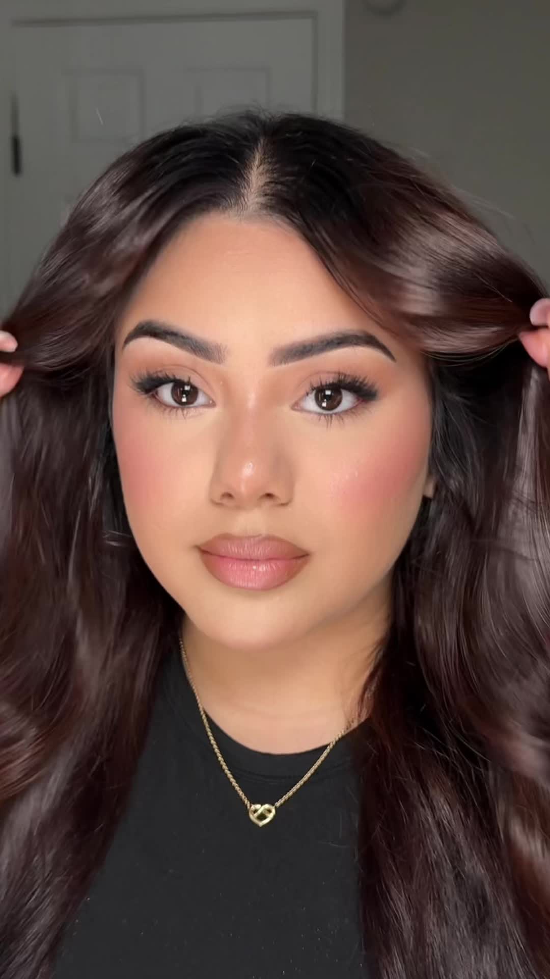 TikTok post by @cristinafavila for Milani Cosmetics. Caption reads: @Patrick Ta Beauty @patrick ta  @elfcosmetics @NYX....