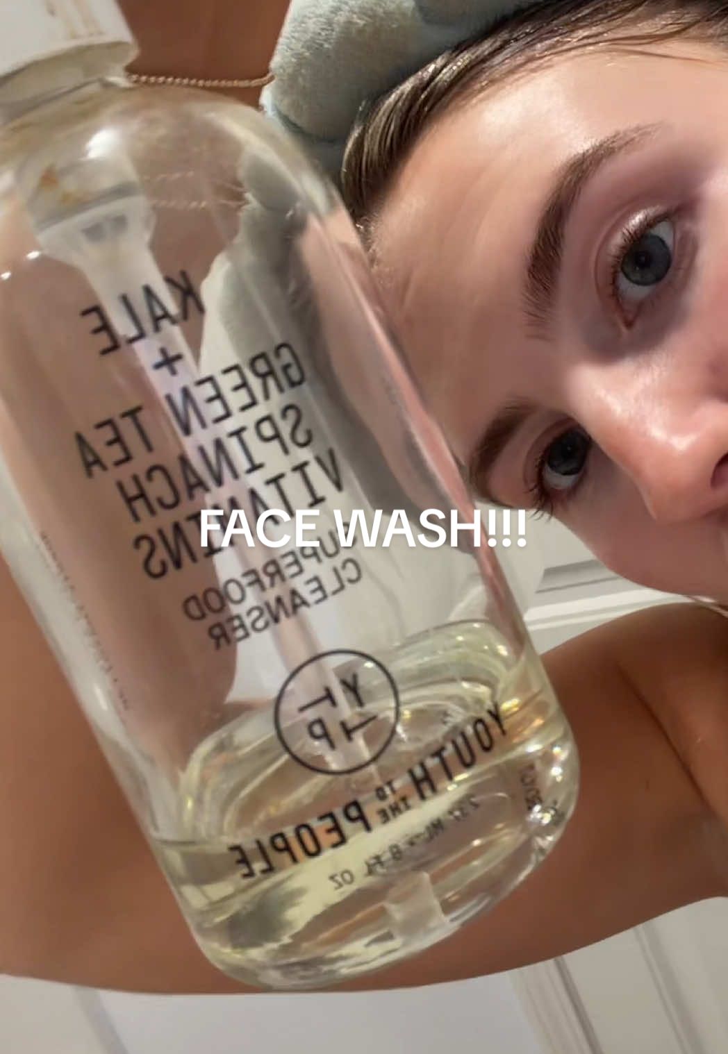 TikTok post by @ashtinengle for Youth To The People. Caption reads: @Youth To The People this cleanser is doing....