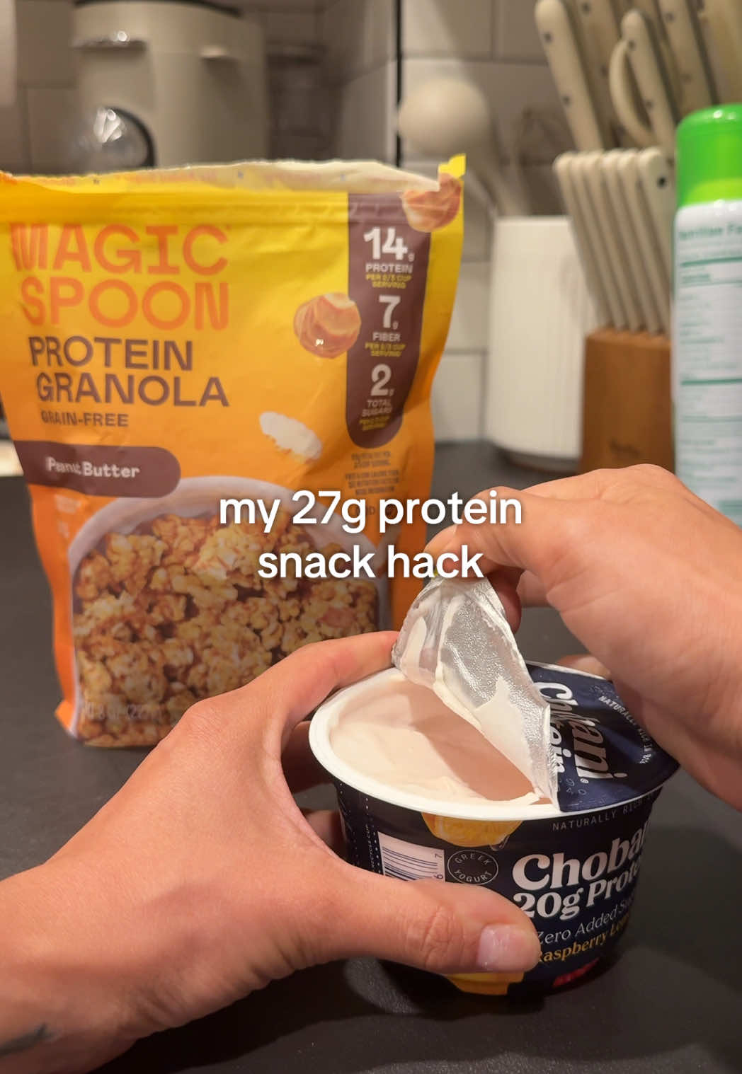 TikTok post by @emmalia.alt for Magic Spoon. Caption reads: [...] them taste as good as the @Magic Spoon....