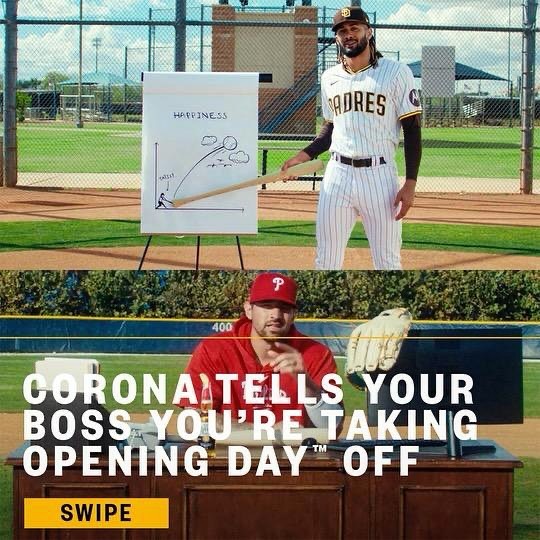 Instagram post by @tatis for Corona USA. Caption reads: I’ve partnered with Corona to reward you for....