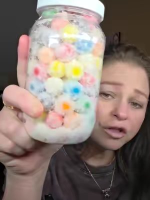 TikTok post by @c.j._and_chopper for Poppin Crunch. Caption reads: [...] mouth waters watching this! #gumball....