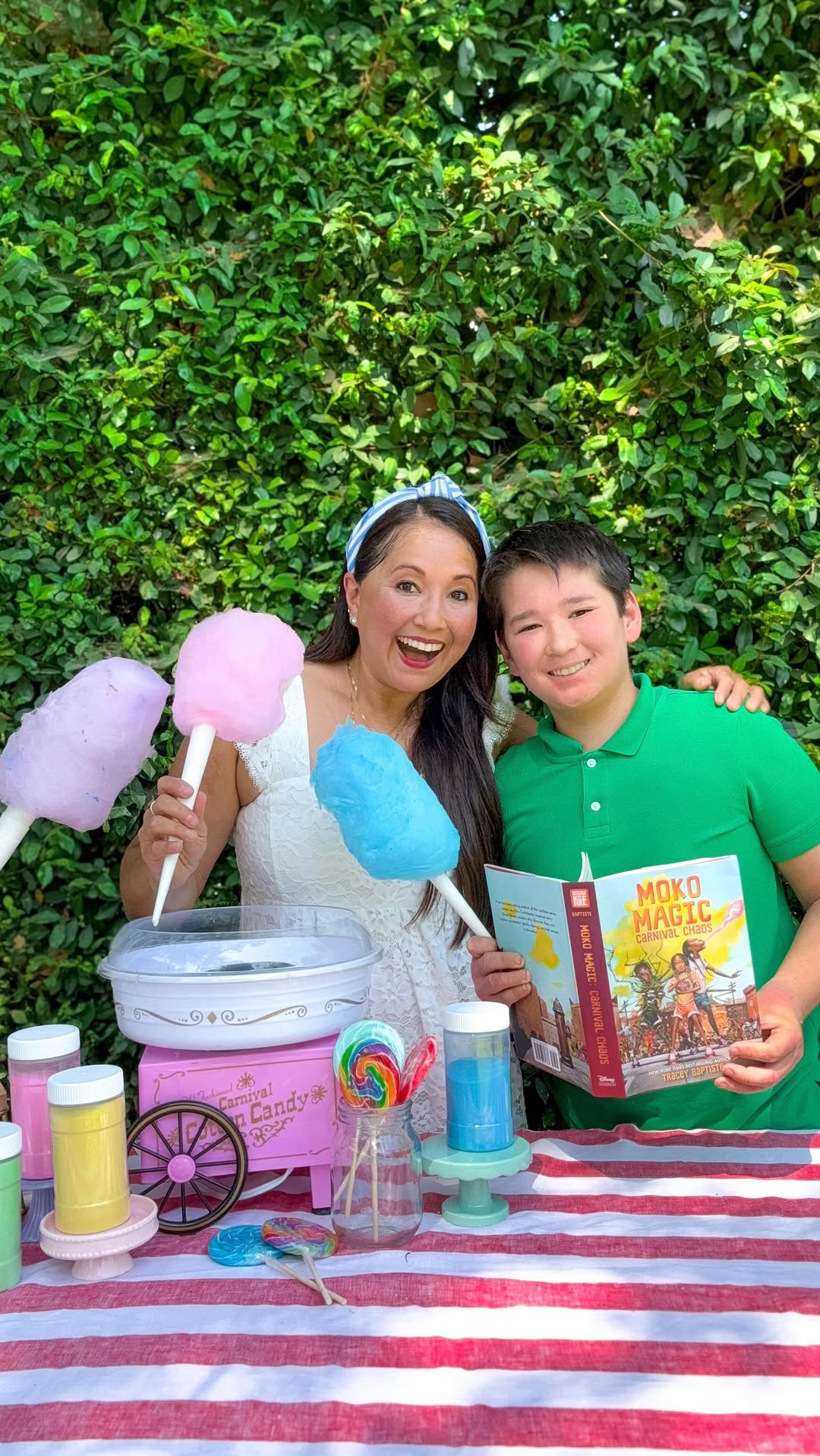 Instagram post by @veenacrownholm for Disney Publishing Worldwide. Caption reads: 📚🍭Let’s make a carnival-inspired snack to enjoy....