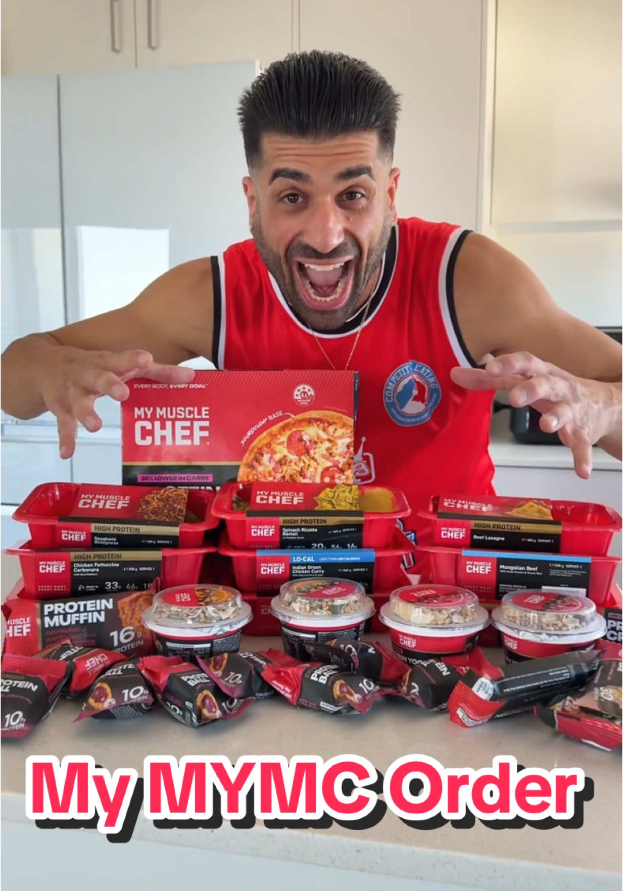 TikTok post by @jwebby_can.eat for My Muscle Chef. Caption reads: Unboxing my @My Muscle Chef order for this week ....