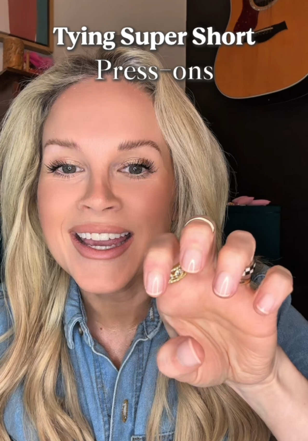 TikTok post by @cassymedwards_ for Glamnetic. Caption reads: [...] no time for the salon, but thanks to....