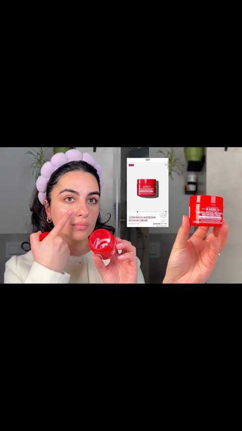Instagram post by @likakiesow for Kiehl's Since 1851. Caption reads: Werbung🍅 my Go To Rosacea Routine Video concept....
