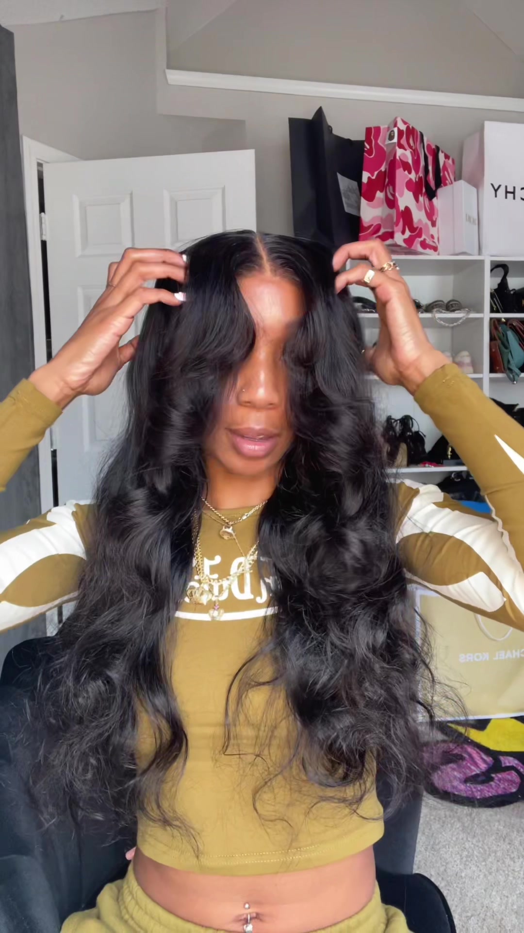 TikTok post by @crownmecutie for Nadula. Caption reads: @nadulahairwig 13x4 pre everything glueless....