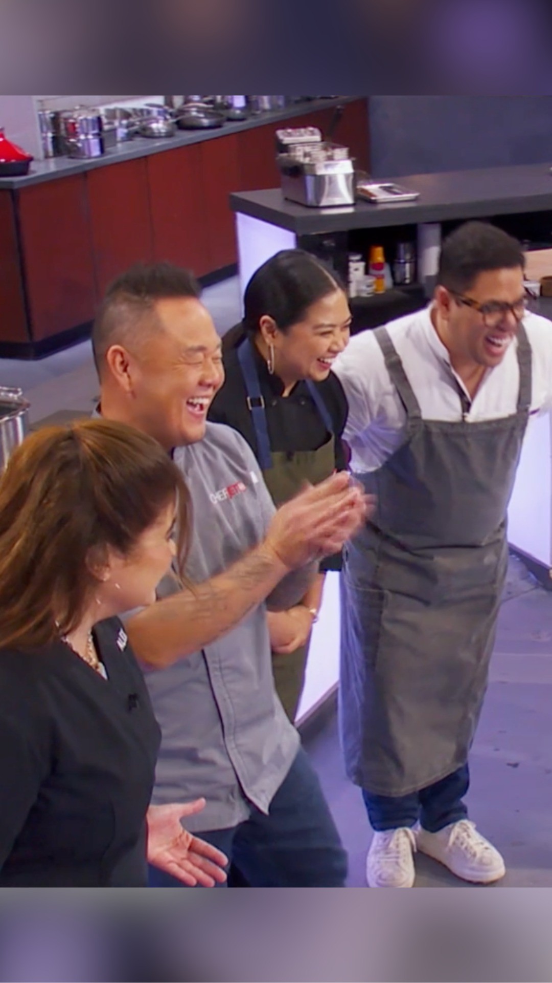 Instagram post by @guarnaschelli for Food Network. Caption reads: Things are getting hot on this week’s episode of....