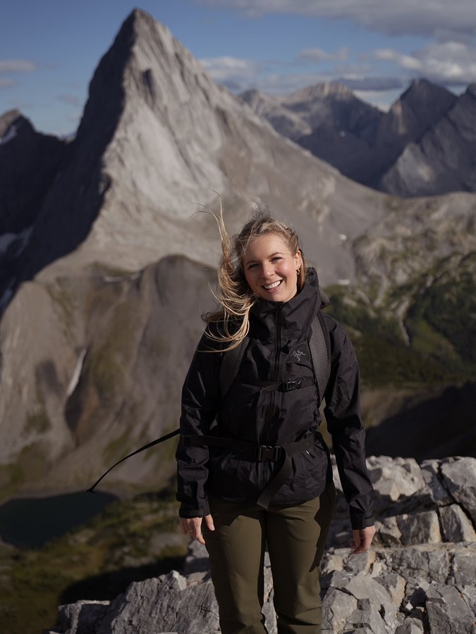 Instagram post by @gabriela.loretta for Travel Alberta. Caption reads: I think this was the most amazing view I have ever....