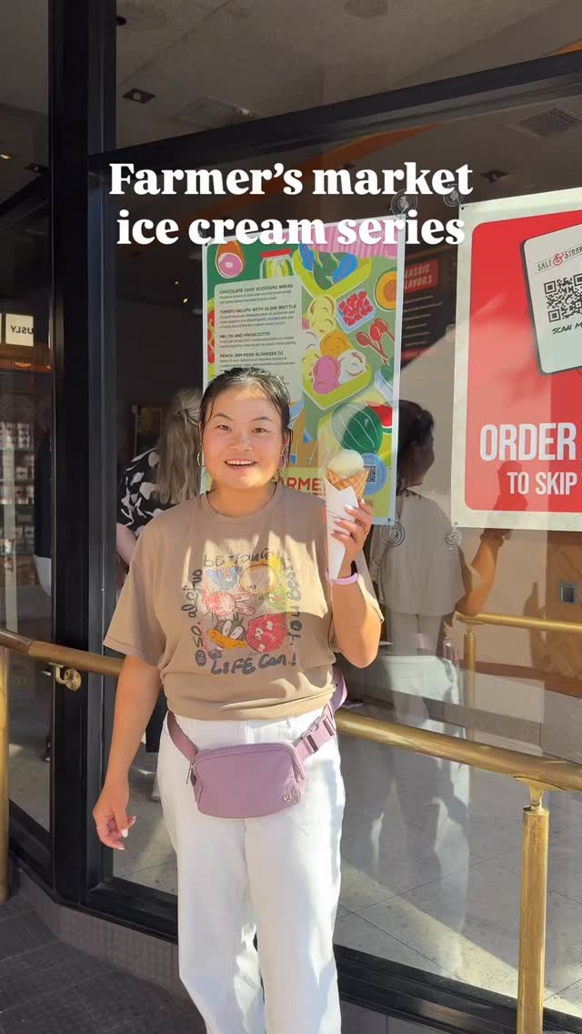 Instagram post by @bayeatss for Salt & Straw. Caption reads: If you’ve ever shopped at a farmer’s market, these....