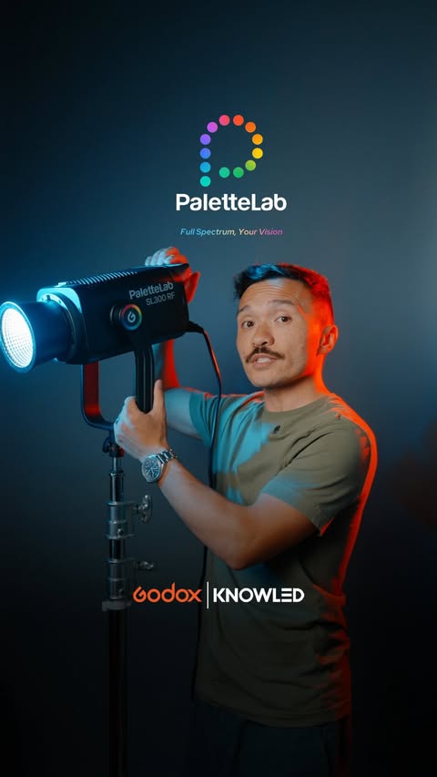 Instagram post by @knowled_global for Godox. Caption reads: [...] all the difference! The SL300 RF from....