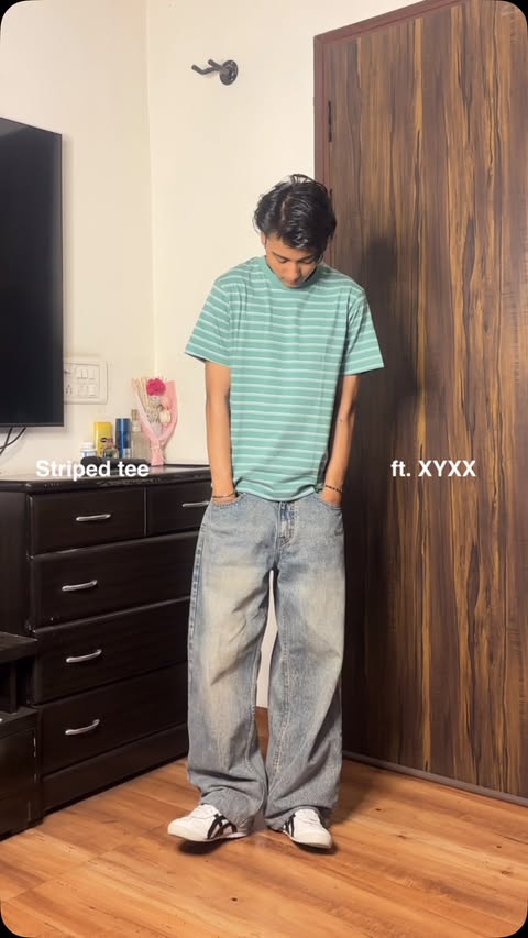 Instagram post by @iprincepandey for XYXX Crew. Caption reads: [...] classic with stripes. Loved these from....