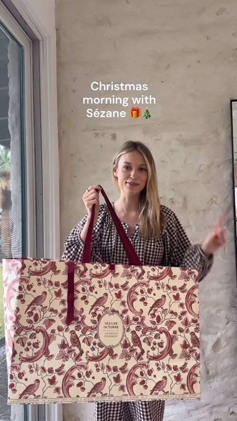 Instagram post by @karissawidder for Sezane. Caption reads: @sezane > Santa 🧑‍🎄 

Everything is amazing but....