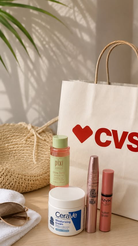 Instagram post by an influencer for CVS Pharmacy. Caption reads: [...] at amazing prices. 💛 🔗 @cvspharmacy....