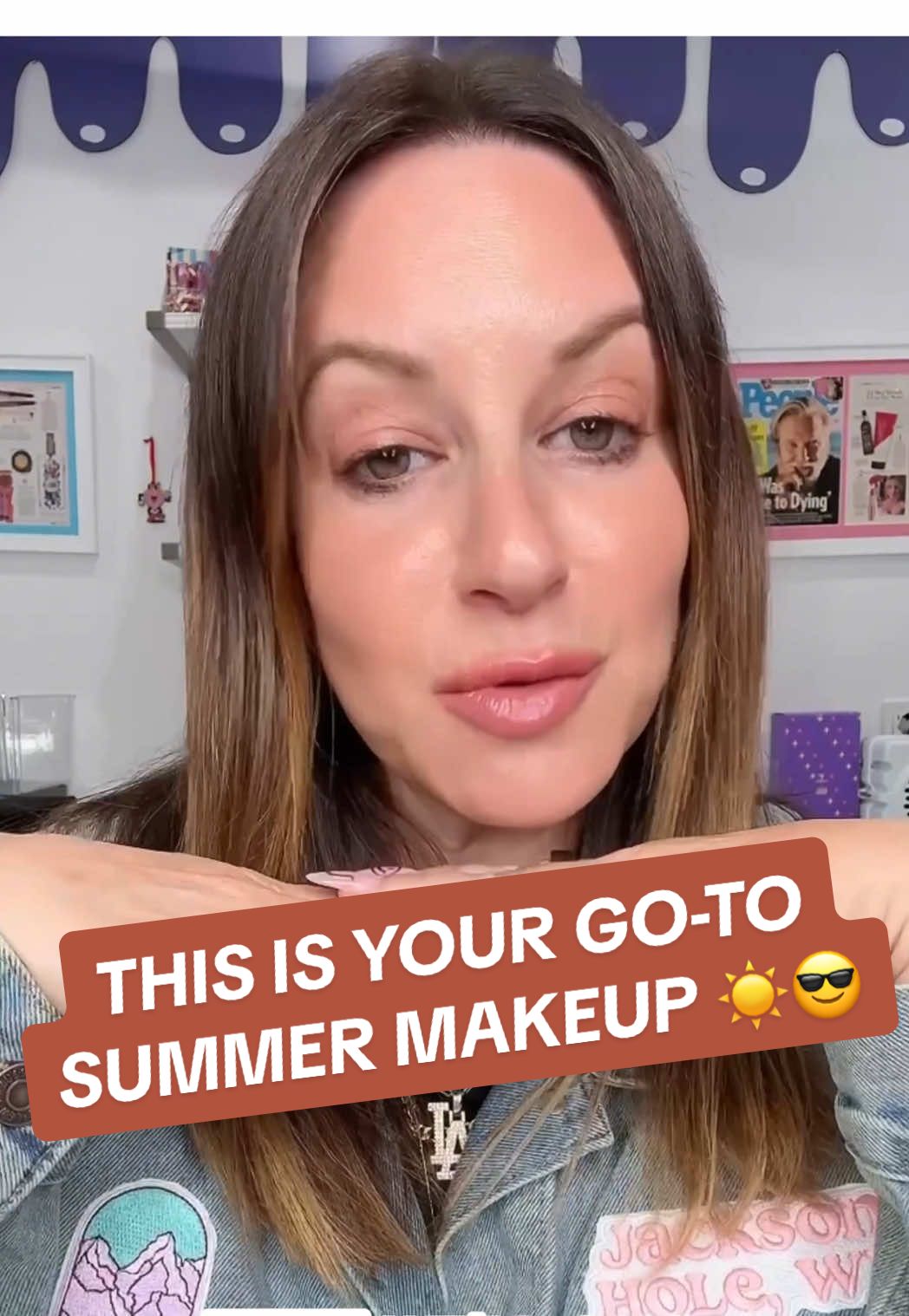 TikTok post by @jamiemakeup for BeautyBio. Caption reads: [...] eye schtick in cinnamon @beautybio....