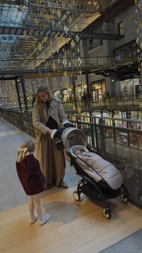 Instagram post by @hatelyrichardsfamily for Stokke. Caption reads: [...] city to city we’re never without the....