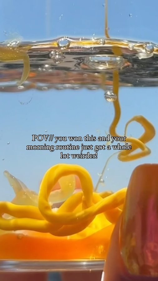 Instagram post by @purposefulpixie for LivOn Labs. Caption reads: Your morning routine just got a whole lot weirder,....