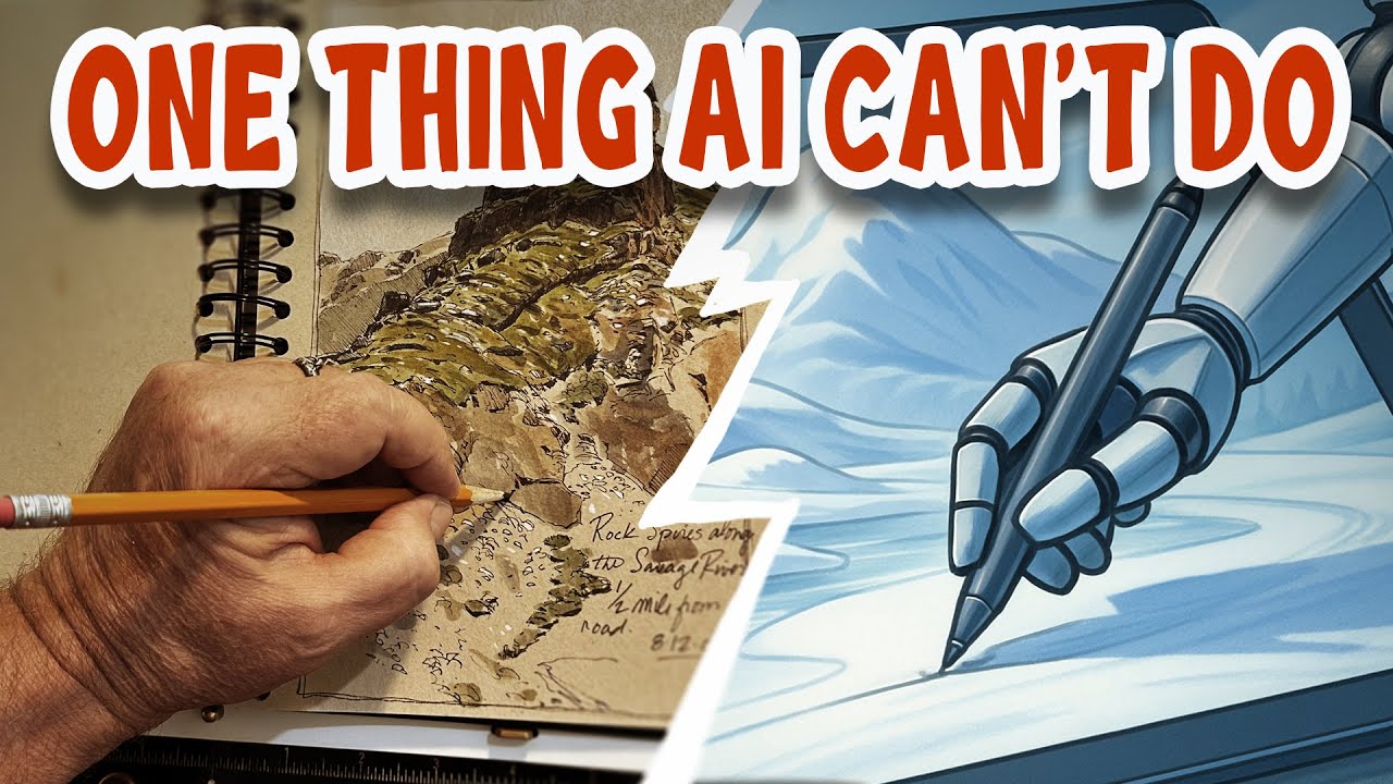 YouTube post by @AaronBlaiseArt for Vimeo. Caption reads: In a world flooded with AI-generated images, what....