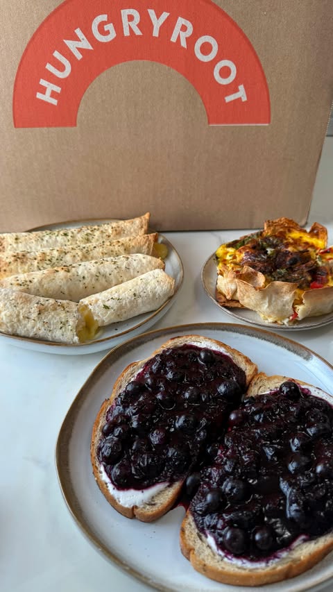 Instagram post by @behindthesnack for Hungryroot. Caption reads: [...] you & are made with ingredients from....