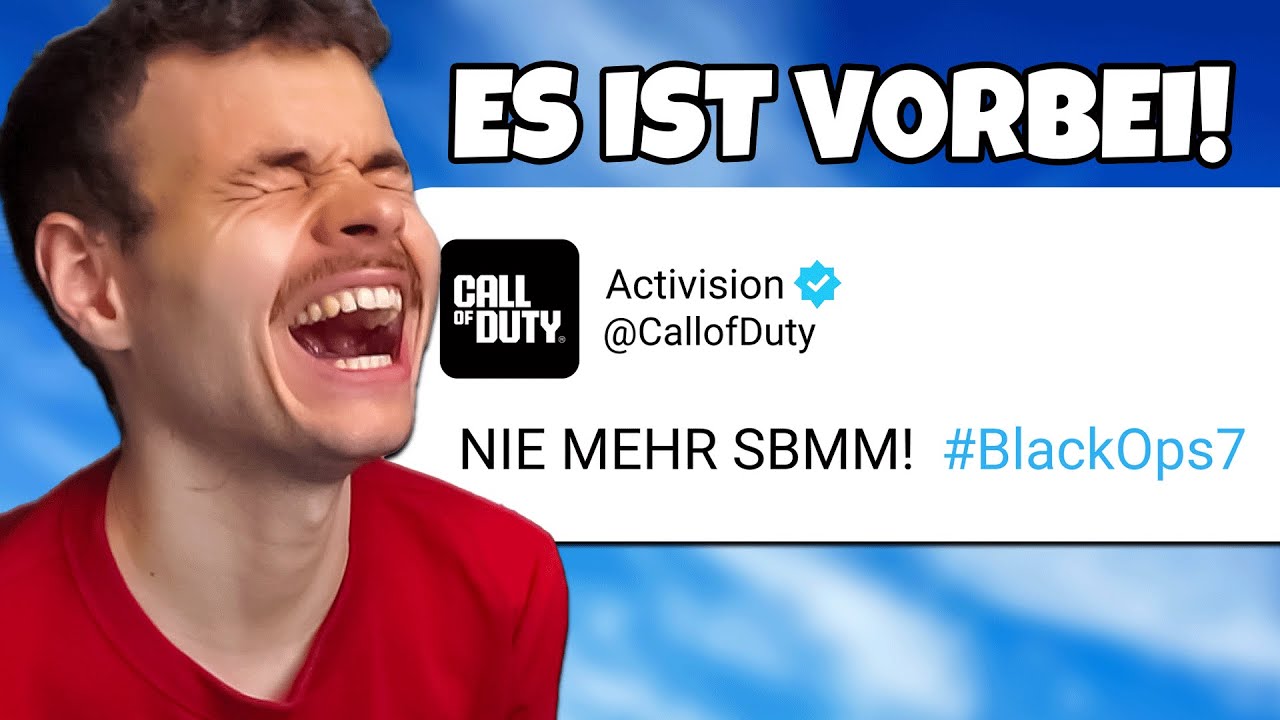 YouTube post by @JohnRaqe for AimControllers. Caption reads: Now it's official: We defeated SBMM!.