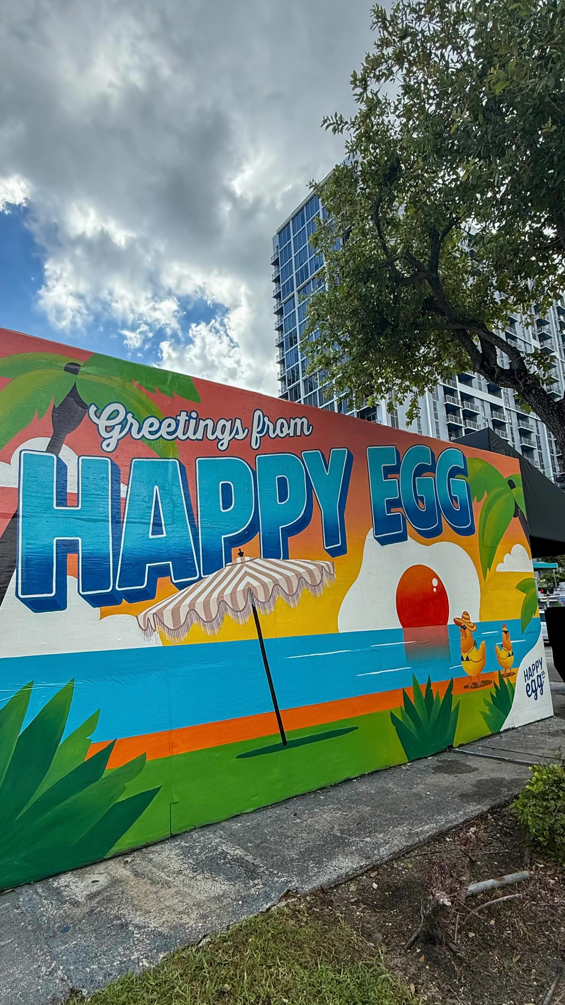 Instagram post by @mikabites for Happy Egg. Caption reads: @happyegg brought the perfect brunch moment to....