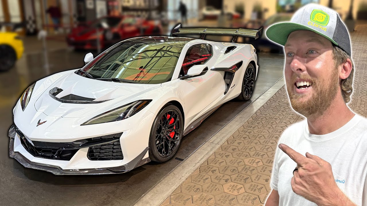 YouTube post by @CleetusM for Helix Sleep. Caption reads: Picking Up Our BRAND NEW Corvette ZR1 (1,064....