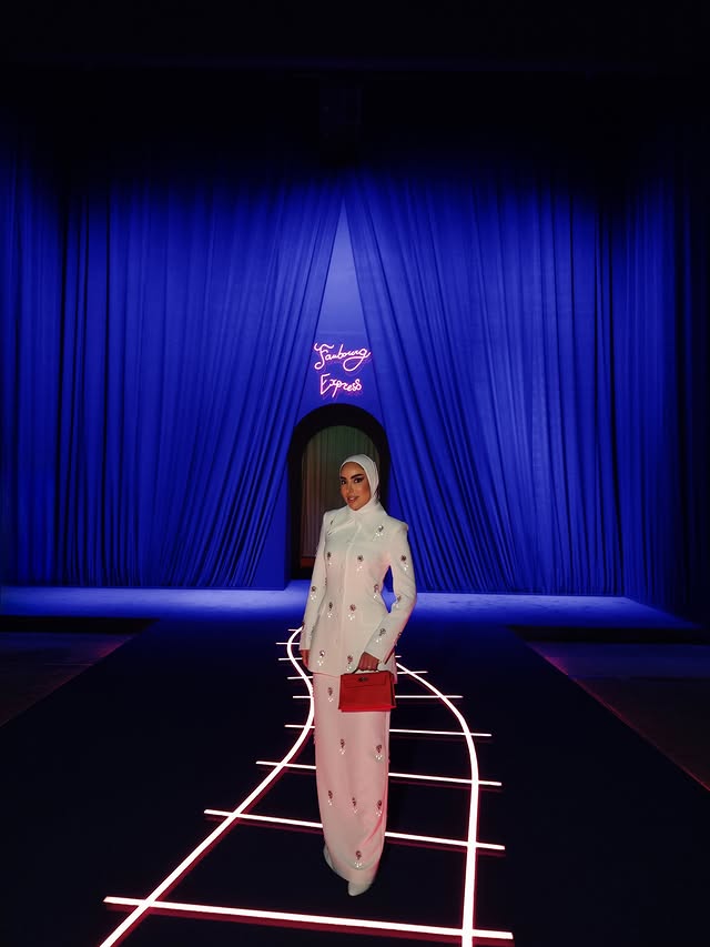 Instagram post by @justfatema for Hermès. Caption reads: [...] so much joy… The Faubourg Express with....