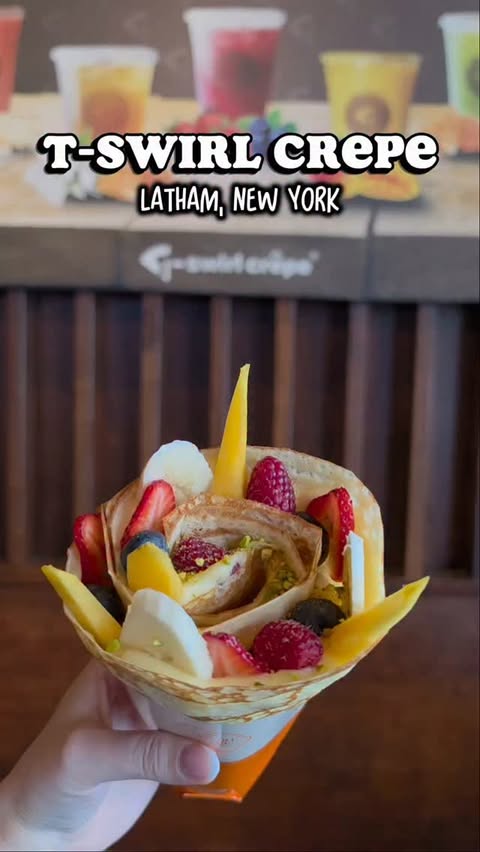 Instagram post by @518foodies for T-Swirl Crepe. Caption reads: [...] concept that packs a serious punch 🔥....