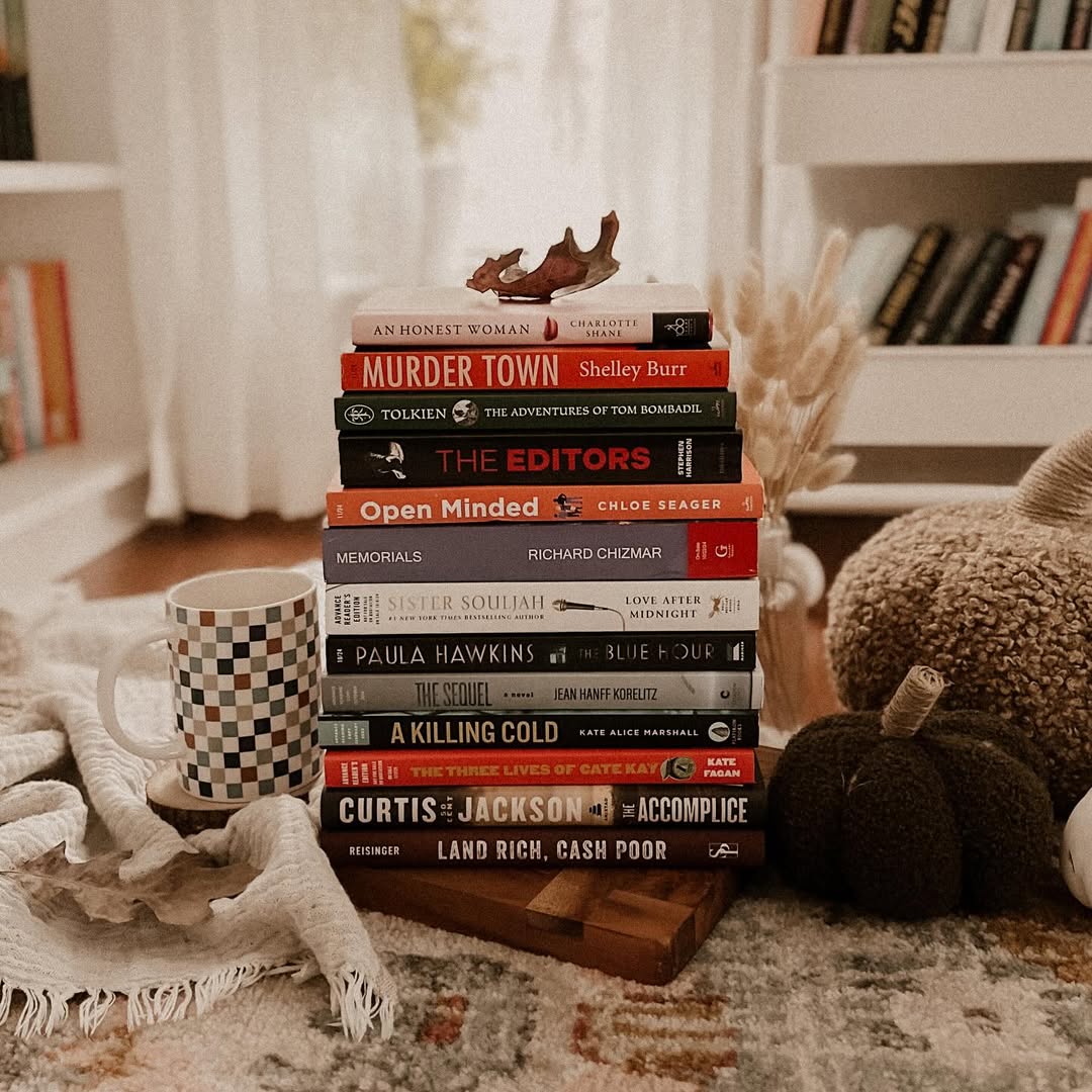 Instagram post by @the.caffeinated.reader for Celadon Books. Caption reads: 🍂☕️📚Mondays are for book mail! I received all of....