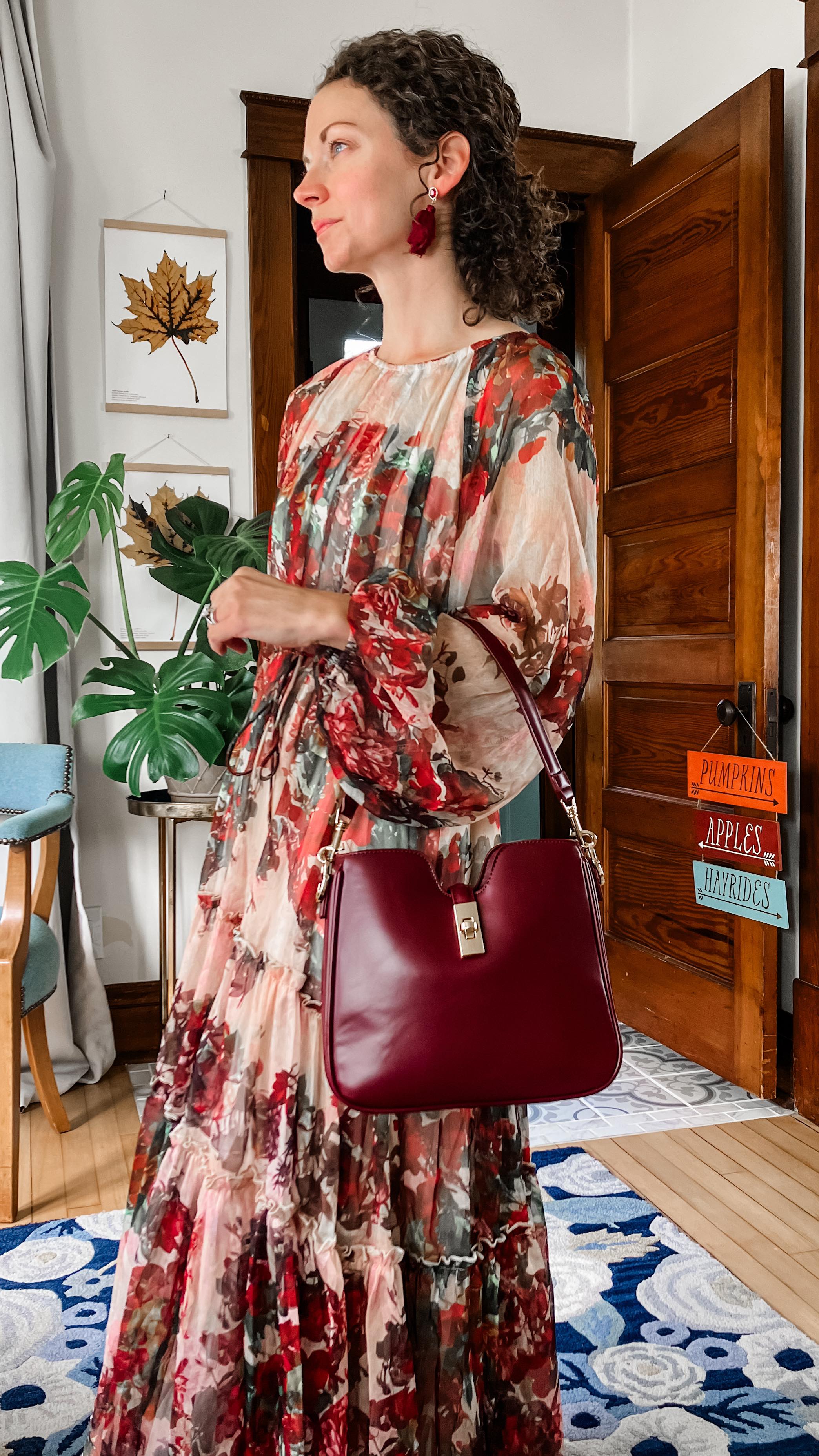 Instagram post by @modestpetitedaily for Urban Expressions. Caption reads: 🍂This bag from @urbanexpressions is a must for....