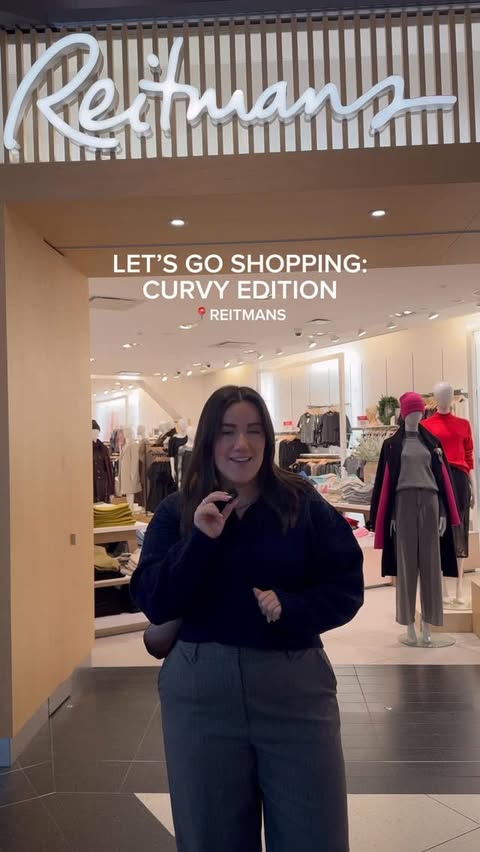 Instagram post by @raquelbenitah for Reitmans. Caption reads: [...] better with every season🪄🤍. Shop @reitmans....