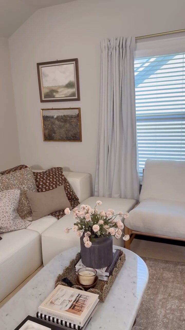 Instagram post by @decorcrushdaily for Half Price Drapes. Caption reads: Comment “DRAPES” and I’ll DM you the link to these....