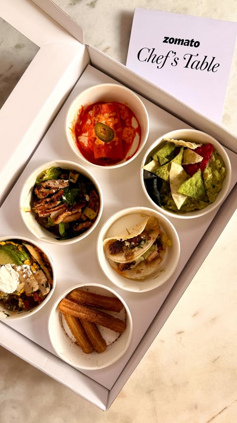 Instagram post by @architlost for Zomato. Caption reads: [...] a restaurant’s signature menu? This is....