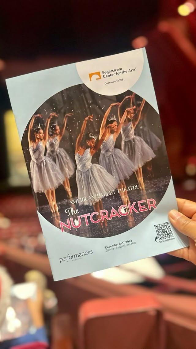 Instagram post by @queenbeelatina for Segerstrom Center for the Arts. Caption reads: [...] world of The Nutcracker at Segerstrom Center....