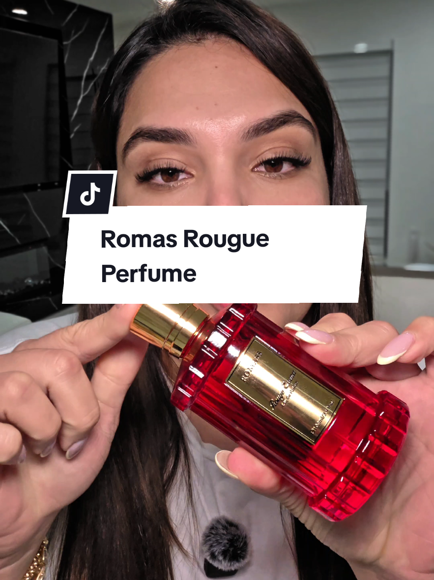 TikTok post by @loremirandah for Romass. Caption reads: [...] perfume duradero, perfume femenino @ROMASS....