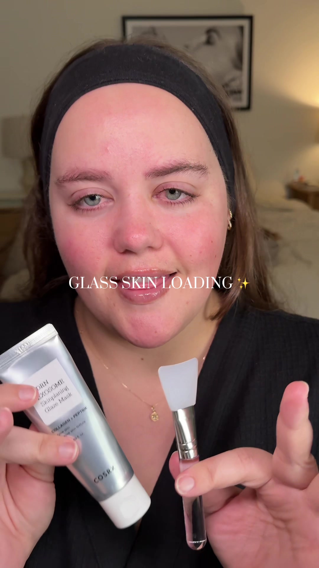 TikTok post by @beautywithtayy_ for COSRX. Caption reads: [...] glass skin in under 20 minutes @COSRX US....