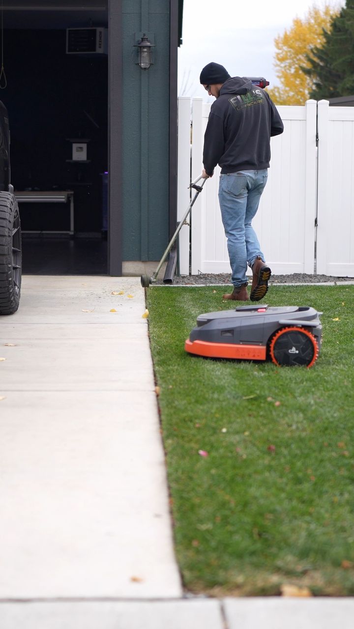 Instagram post by @fillslawncare for Segway Navimow. Caption reads: [...] #EQUIPEXPO #LawnCare #Navimow #SegwayNavimow.