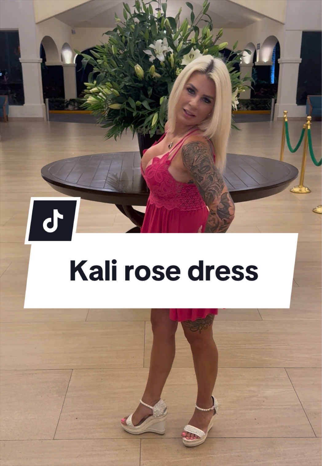 TikTok post by @topshelf_life for Kali Rose Boutique. Caption reads: Love my dresses from @Kaliroseboutique #dress.