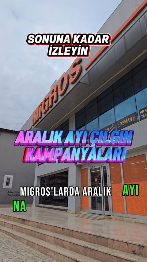 Instagram post by @indirimitakipedenadamheryerde for Migros. Caption reads: ARALIK AYI KAMPANYALARI.

@migrossanalmarket....