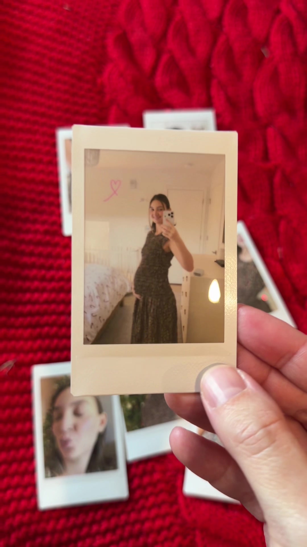 TikTok post by @emilymariko for Instax. Caption reads: [...] sure to document my pregnancy with my....