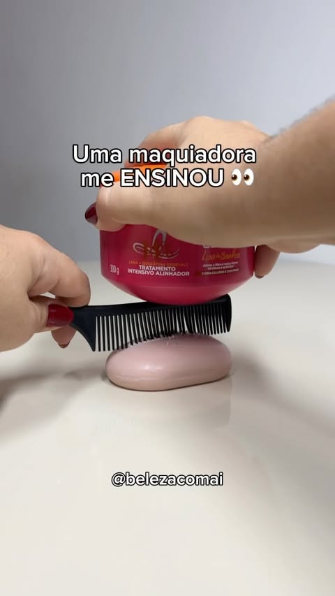 Instagram post by @belezacomai for REAL TECHNIQUES. Caption reads: [...] dessa ? 👀🤯 Id: BELMAI-AEZ1 •publi....