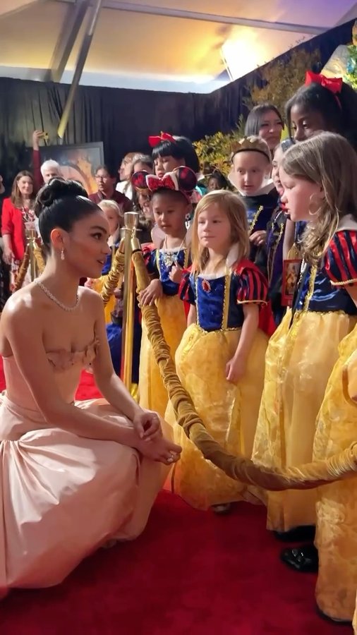 Instagram post by @rachelzegler for Disney Princess. Caption reads: A fairytale moment on the red carpet! 🍎✨Rachel....