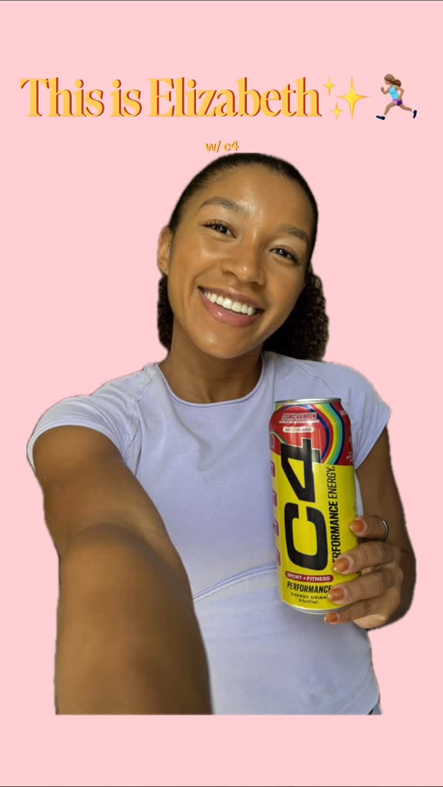 Instagram post by @elizabethpickettt for C4 Energy. Caption reads: @c4energy keeping me fueled and ready for my long....