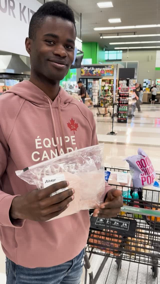 Instagram post by @n_a_j_a_n for Sobeys. Caption reads: [...] Paralympian Noah Vucsics is flying into....