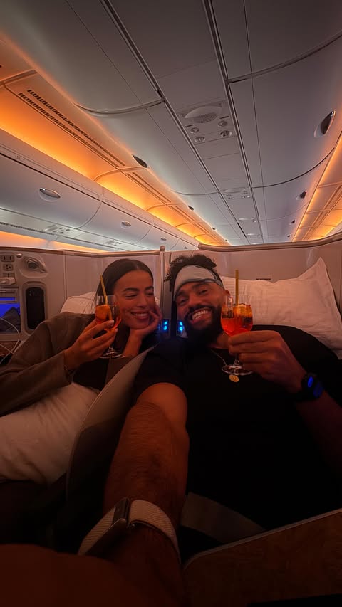 Instagram post by @jedtavernier for Emirates. Caption reads: our first time flying @emirates did NOT disappoint....